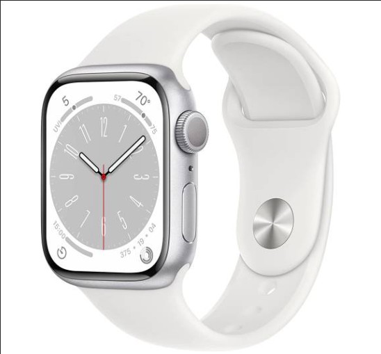 Apple Watch S8 GPS 41MM Silver Sport Band S/M